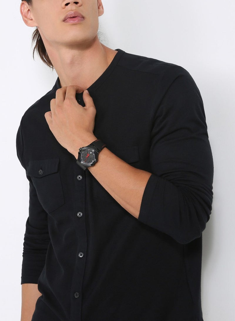 مازيراتي ساعة يد بوتنزا كوارتز بسوارمن جلد التمساح المزين بنقوش بارزة طراز R8851108010 men - Image 3