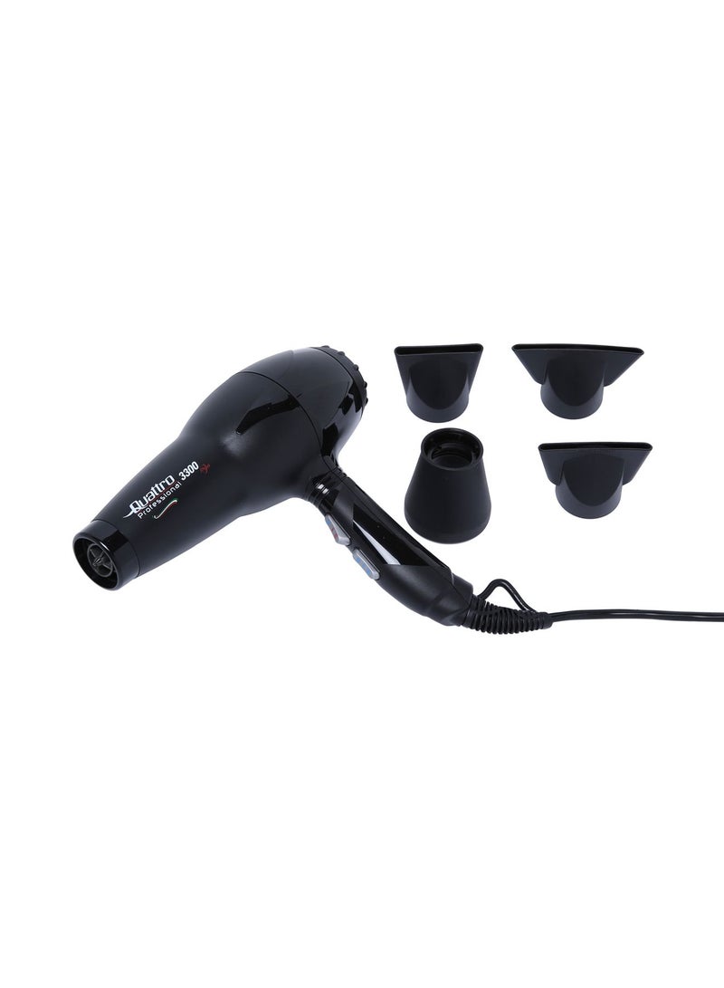 Quattro Professional - Ne3 Hair Dryer Ionic Black - Image 1