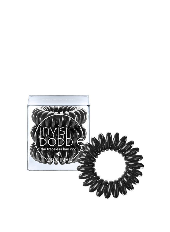 invisibobble Pack Of 3 Original Traceless Hair Ring True Black 9grams 