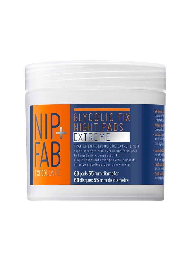NIP+FAB Glycolic Fix 60 Night Pads Extreme 50ml 
