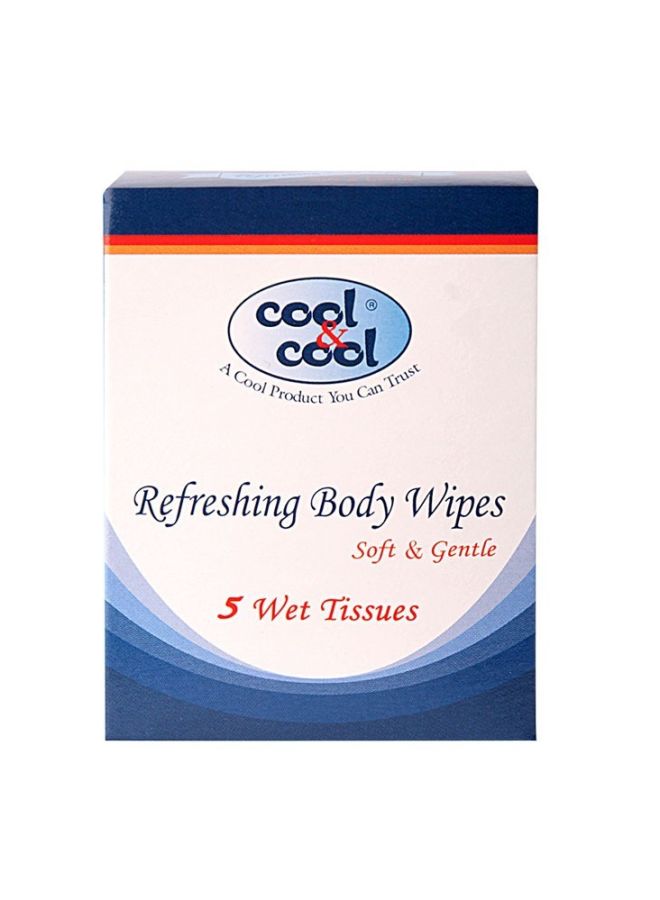 Cool & Cool - Refreshing Body Wipes 5's - Image 1