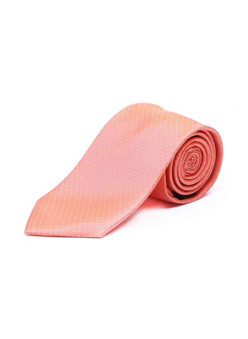Generic Polka Dot Printed Neck Tie Orange  - Image 1