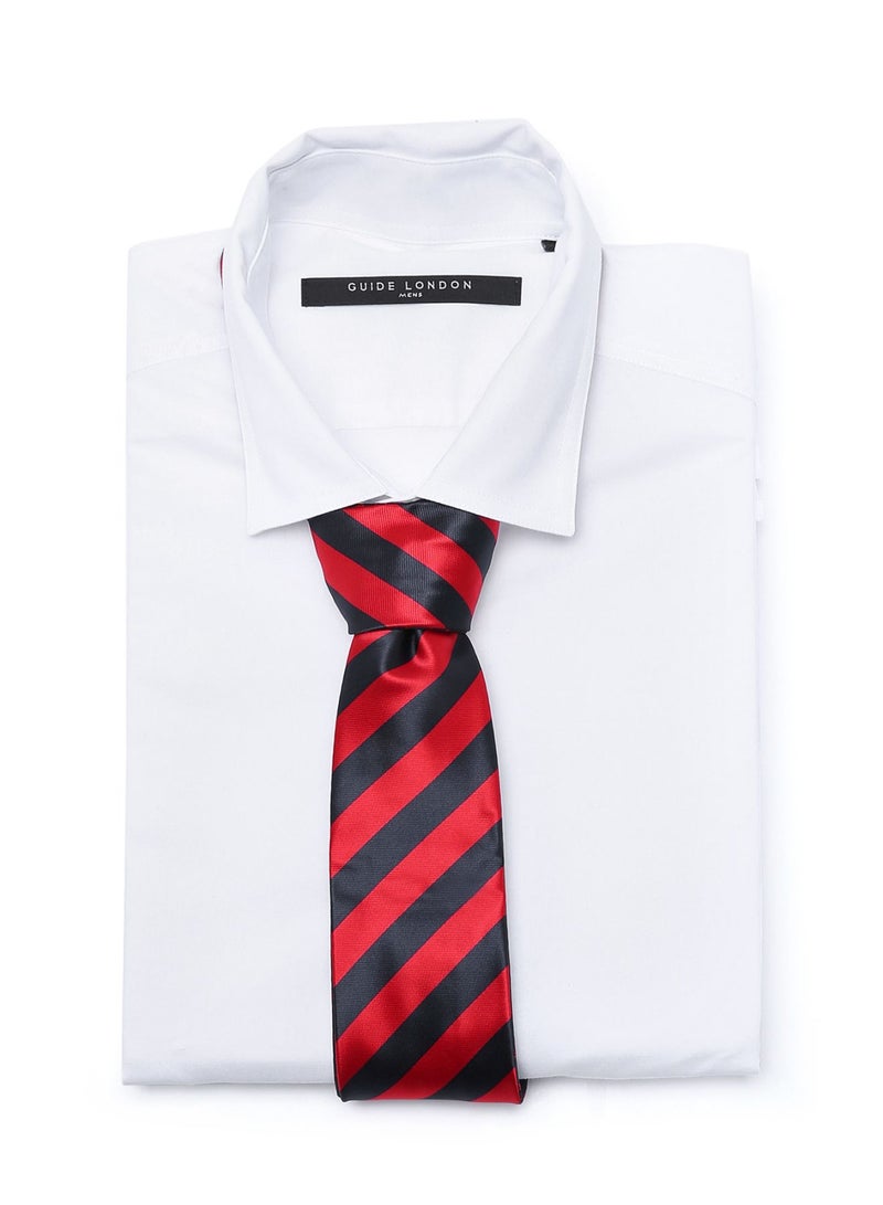 Generic Stripe Pattern Neck Tie Blue/Red  - Image 2