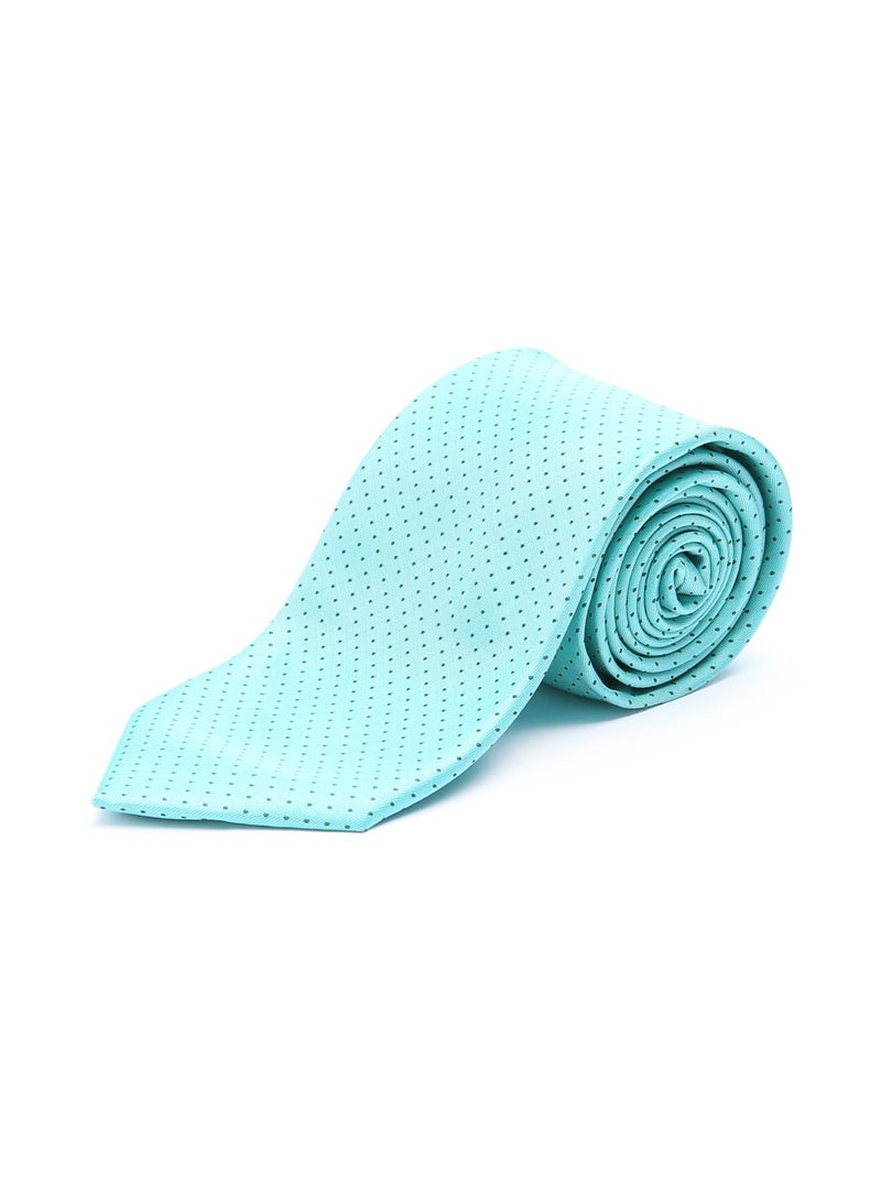 Generic Polka Dot Printed Neck Tie Turquoise  - Image 1