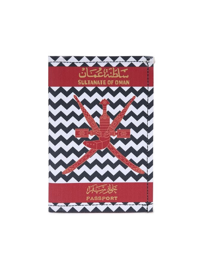 ف م م من فاطمة المُلا غطاء لجواز سفر عُمان متعدد الألوان  - Image 1