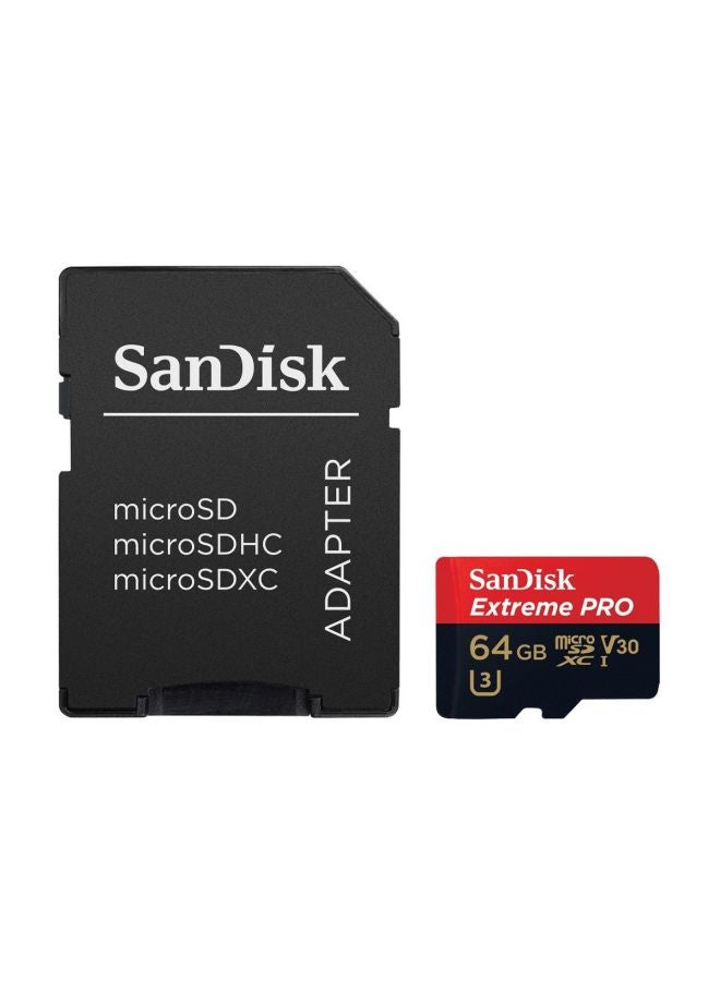 سانديسك بطاقة ذاكرة Extreme Pro Class 10 UHS-I MicroSDXC مع مهايئ أسود  - Image 2
