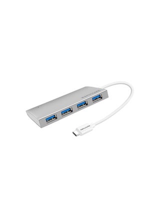 USB C 3.1 Type C To 4 Port USB 3.1 HUB Ultra-Sleek Aluminum Design For USB Type-C Devices, Macbook Pro, ChromeBook Pixel Silver - v1502765892/N11412525A_1