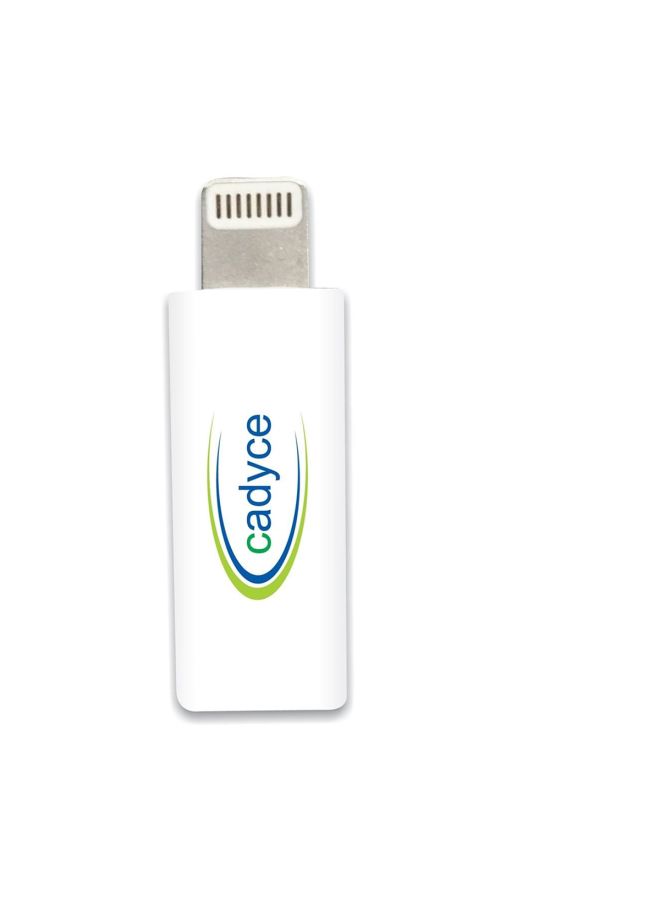 Cadyce - Lightning To Micro USB Sync And Charge Adapter White - Image 1