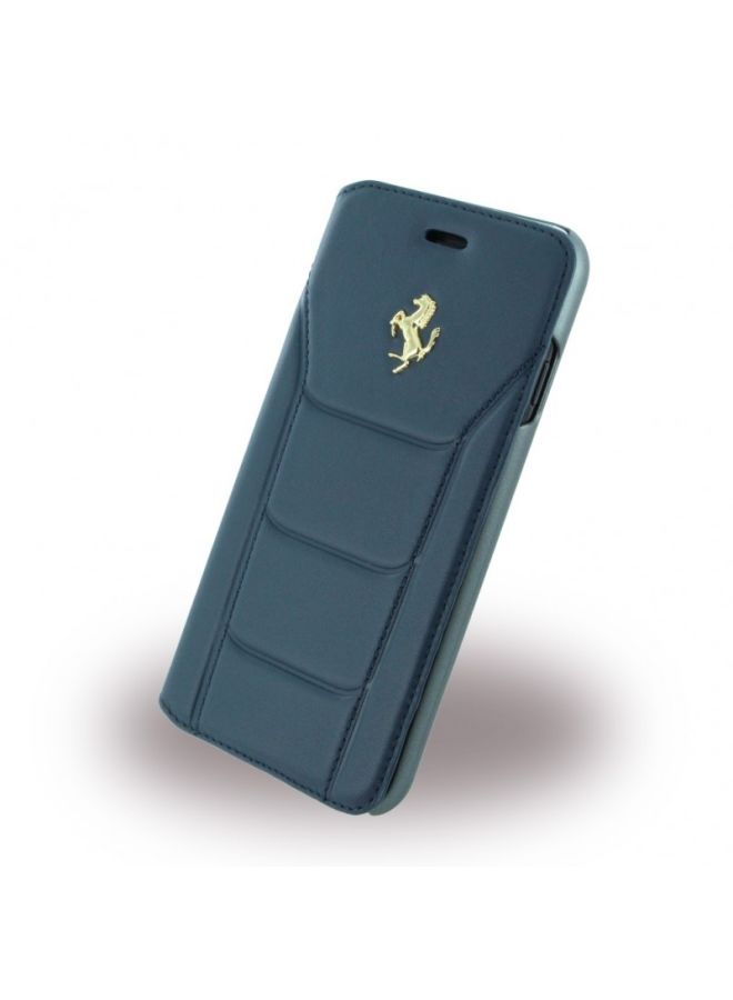 فيراري غطاء جلدي من مجموعة 488 مقوّى لهاتف آيفون 8/ وآيفون 7 أزرق