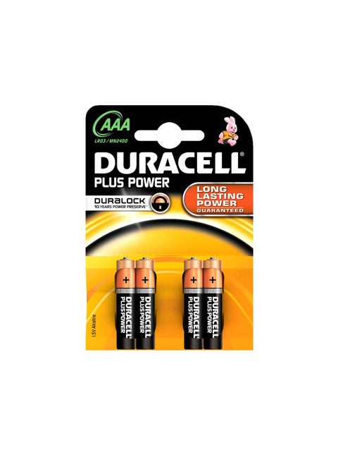 Duracell Plus Power Type AAA 1.5V Alkaline Battery Multicolour