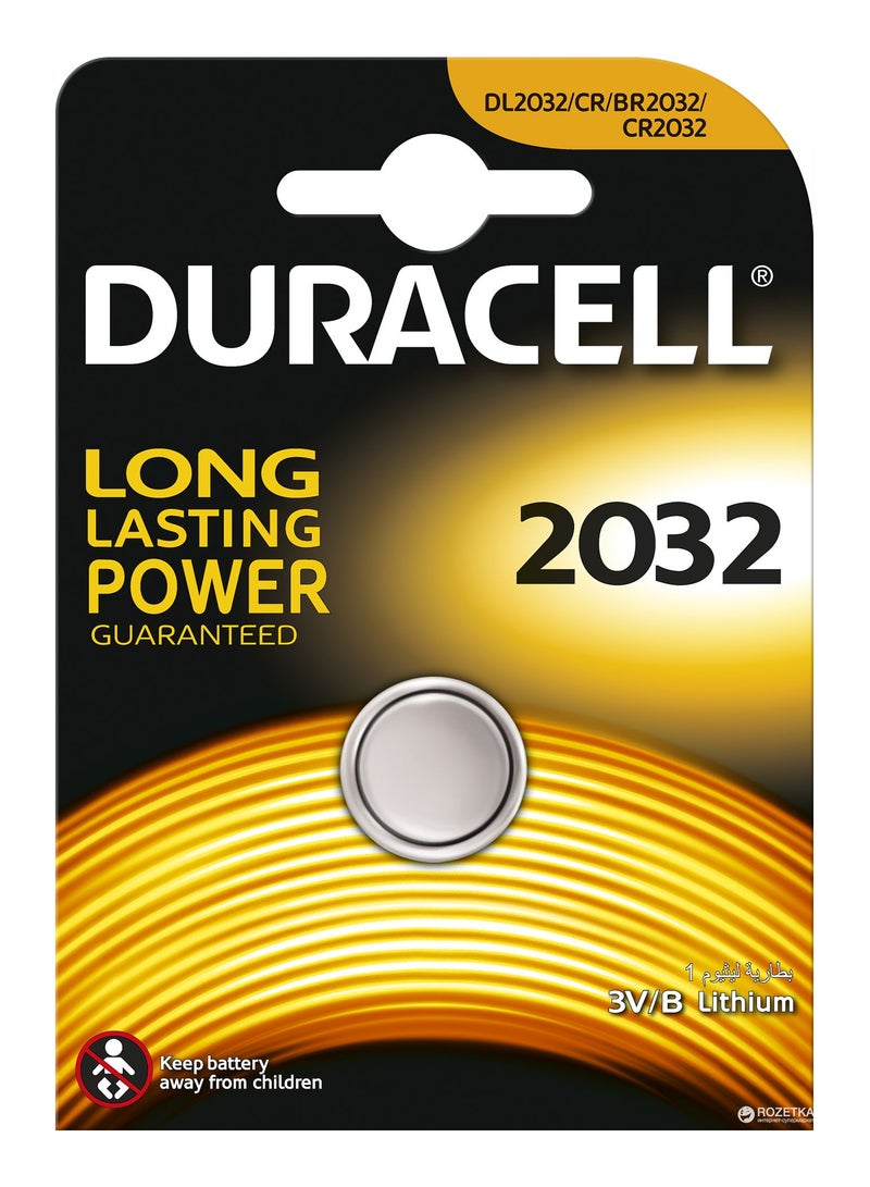 Duracell Duracell DL 2032 3V/B Lithium Coin Battery Silver - Image 1
