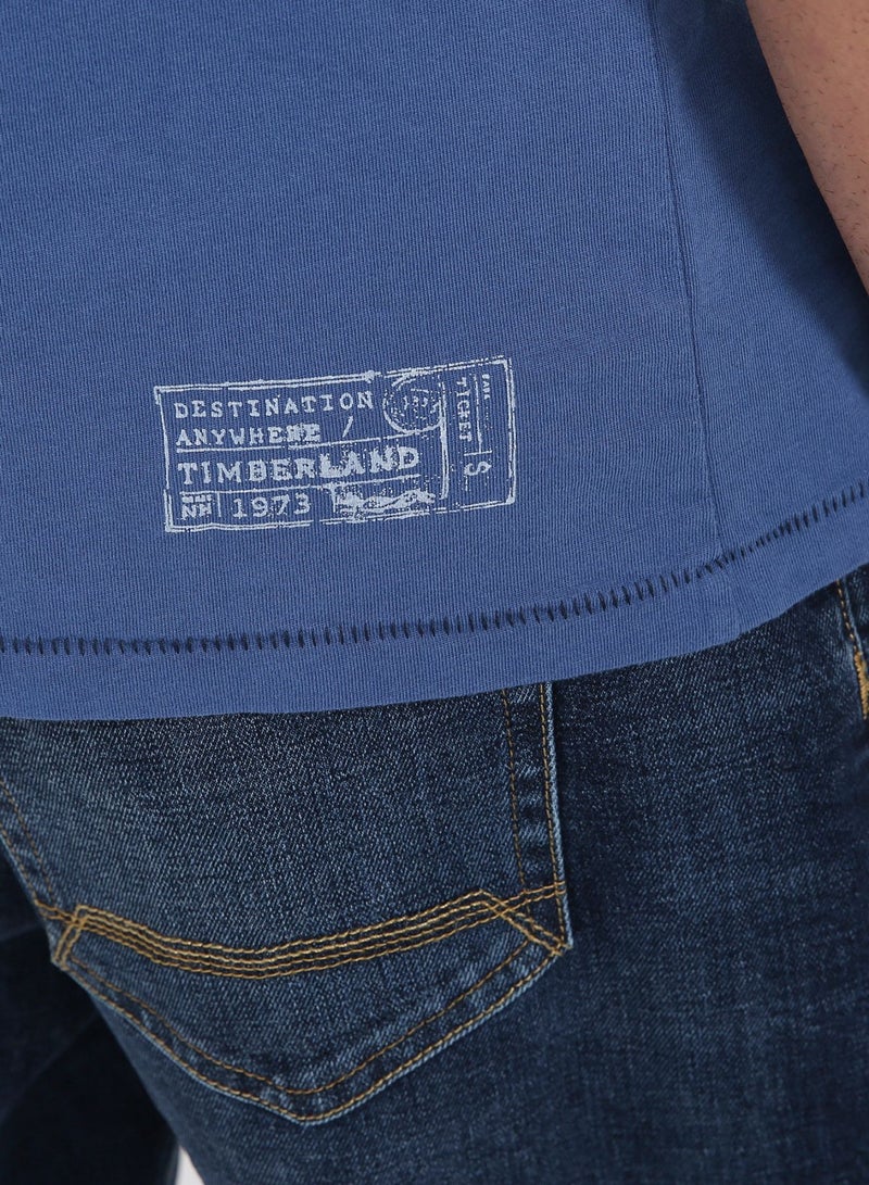 Timberland - Kennebec River Multi Badge Tee True Blue - Image 1