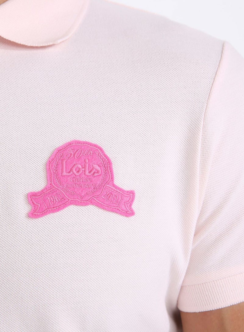 Six Valves Basic Polo With Logo 431 Pink  - Image 4