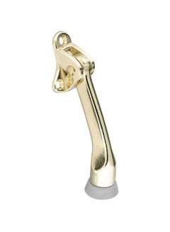 National Kick Down Door Stop Bright Brass 4inch 