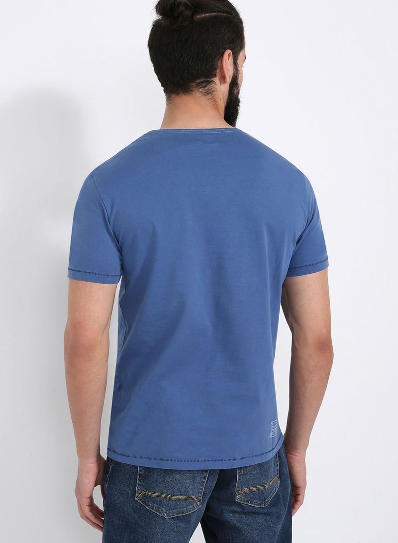 Timberland - Kennebec River Multi Badge Tee True Blue - Image 1