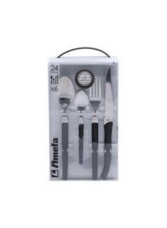 Amefa 24-Piece Cutlery Set Black  - Image 3