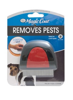 four paws Magic Coat Palm Flea Comb Red/Black 
