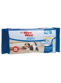 four paws Pack of 12 Wee-Wee Disposable Diapers White X-Small 