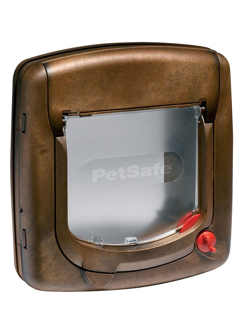 PetSafe 4 Way Locking Deluxe Cat Flap Wood Grain 