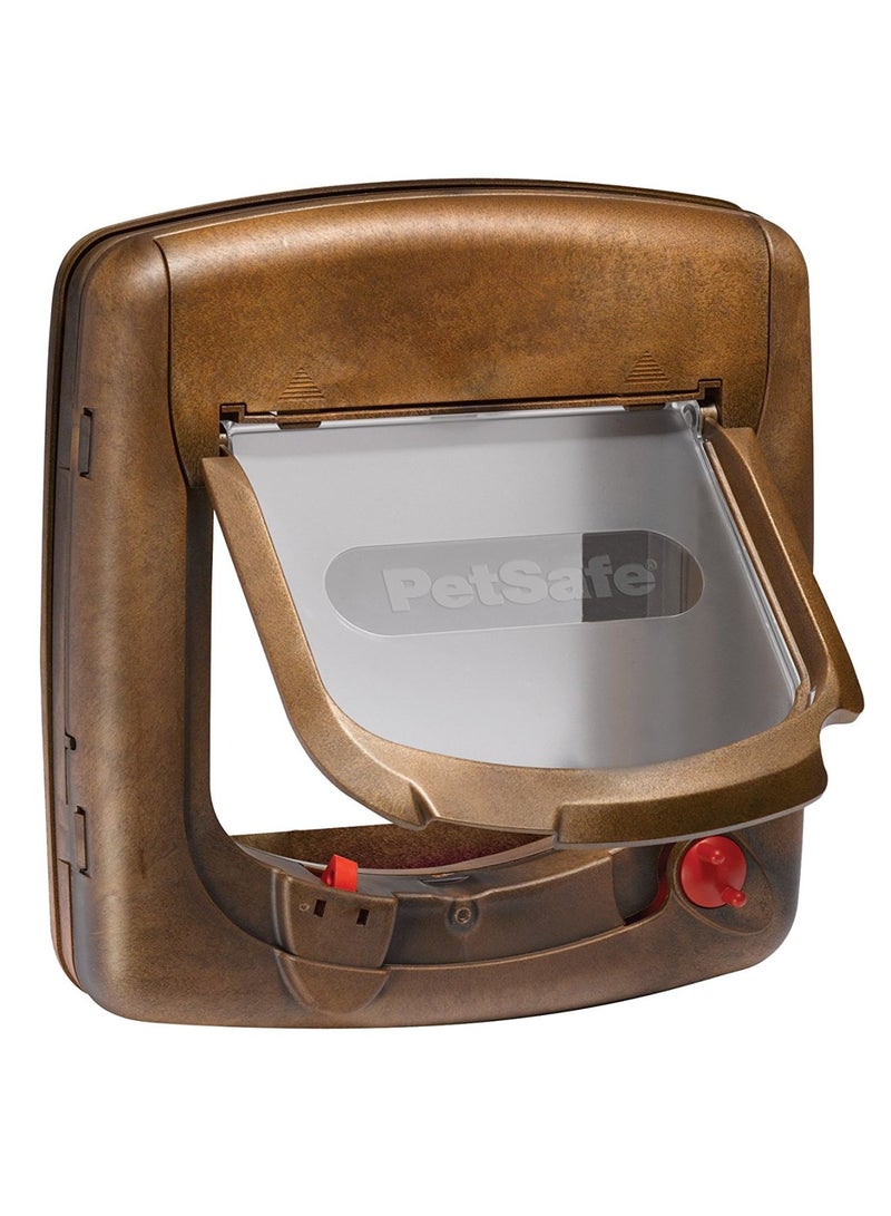 PetSafe Magnetic 4 Way Locking Deluxe Cat Flap Wood  - Image 1