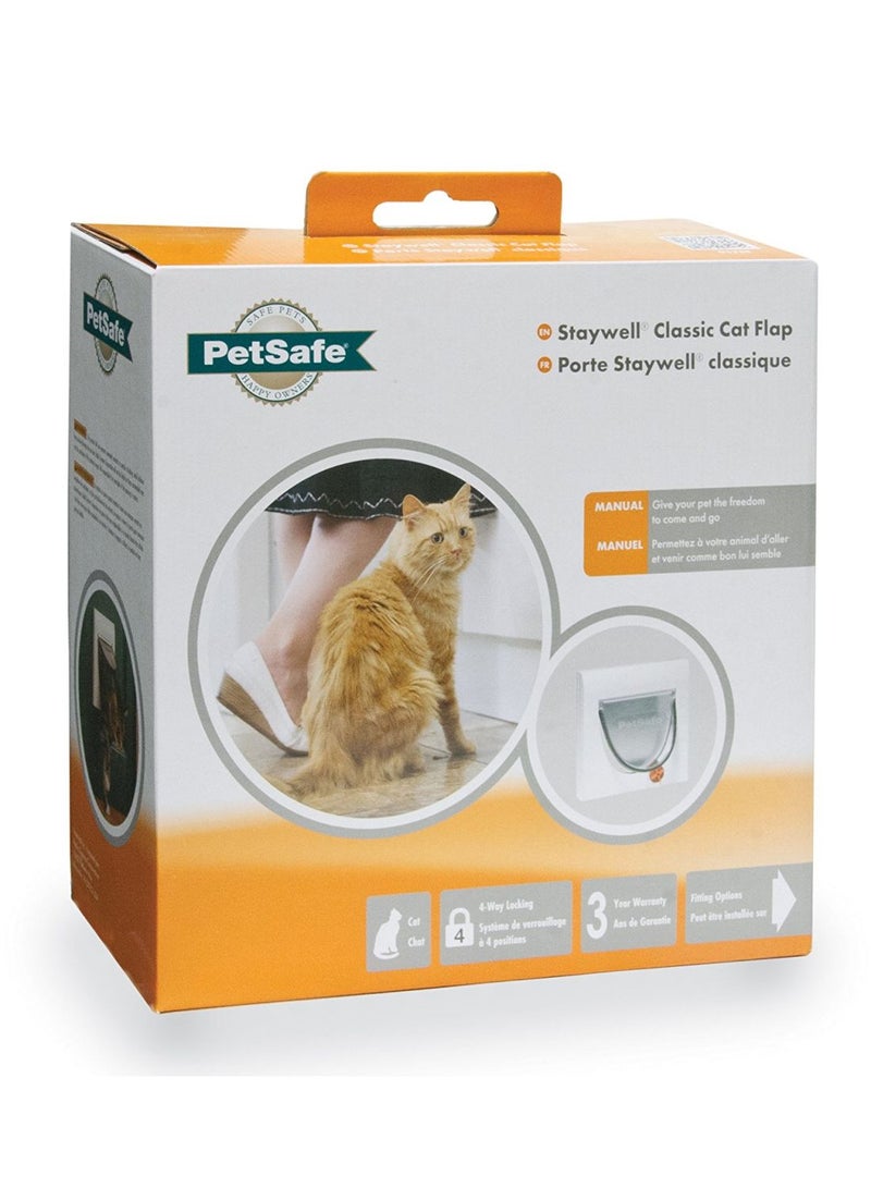 PetSafe Manual 4 Way Locking Classic Cat Flap White  - Image 2