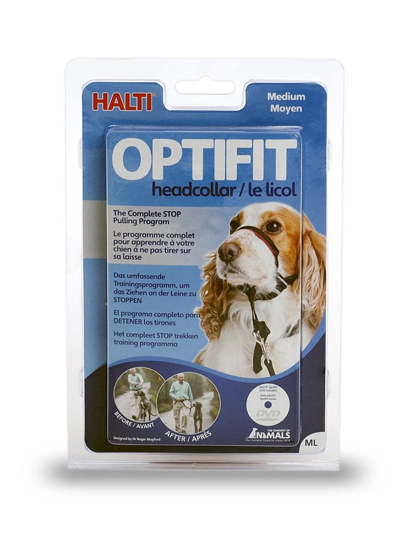 The Company of Animals - Halti Optifit Head Collar Black Medium - Image 1