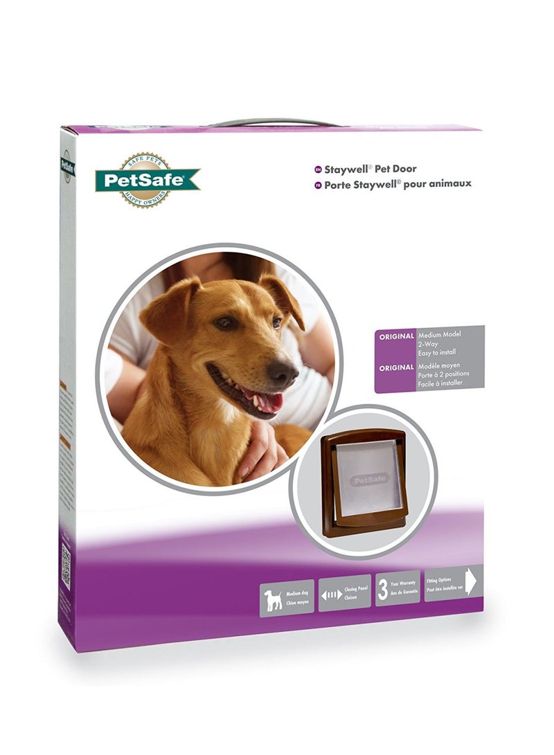 PetSafe Original 2 Way Pet Door Brown Medium  - Image 2