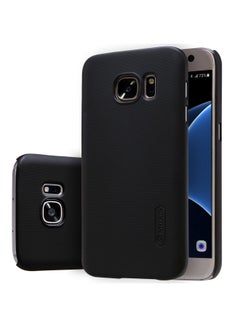 Leather Frosted Back Hard Case Cover For Samsung Galaxy S7 Edge Black