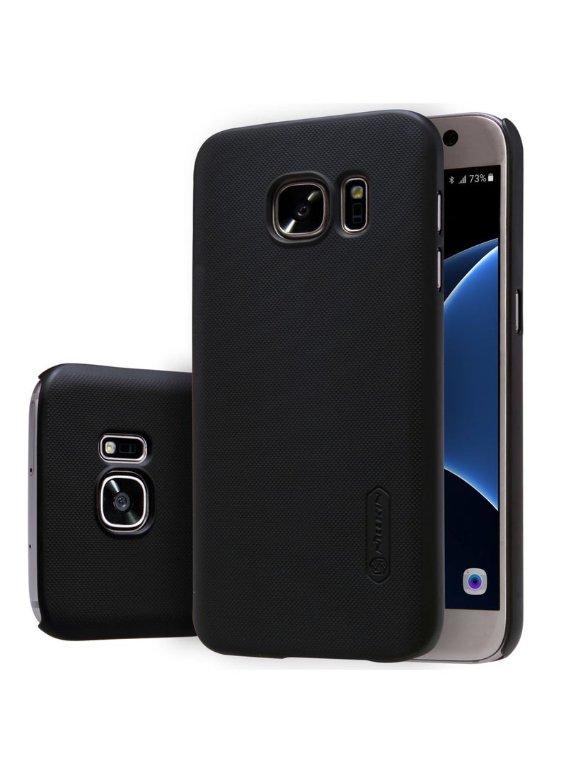 Nillkin - Leather Frosted Back Hard Case Cover For Samsung Galaxy S7 Edge Black - Image 1