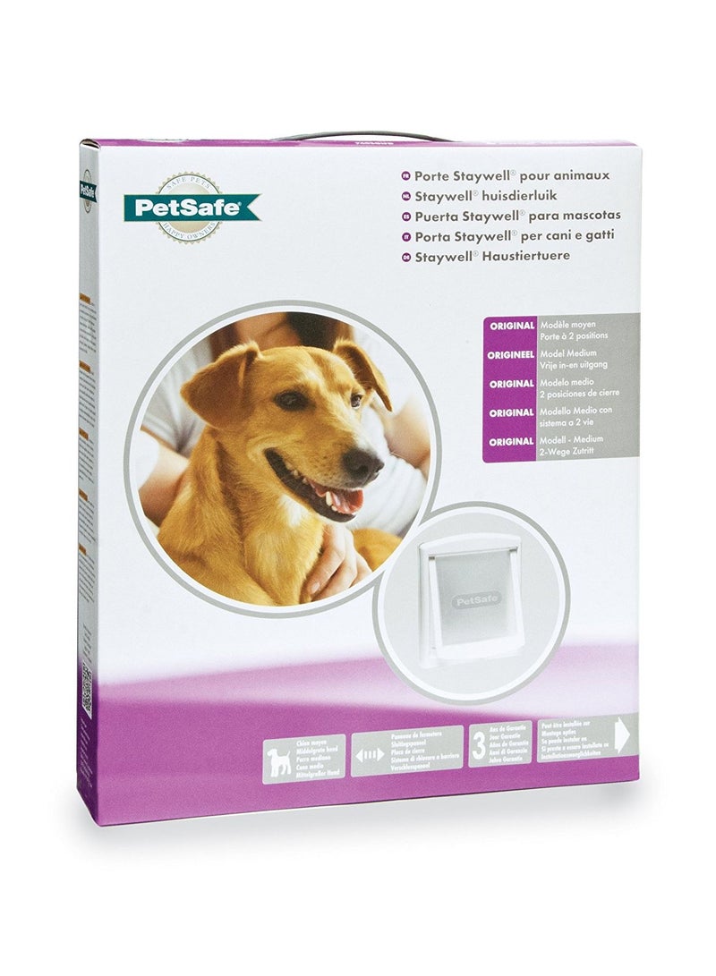PetSafe Original 2 Way Pet Door White Medium  - Image 2
