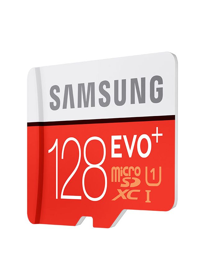 سامسونج - بطاقة ذاكرة Micro SD EVO+ مع محول أحمر - Image 1