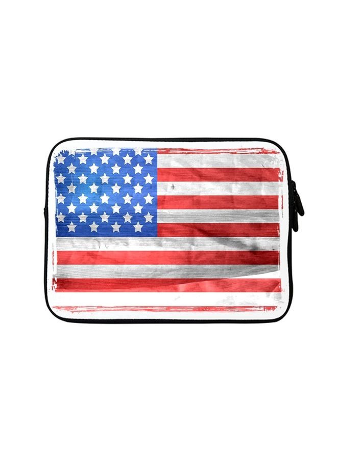 Stylizedd Premium Designer Sleeve With Strap For 15 Inch Laptops USA Grunge Flag - Image 1