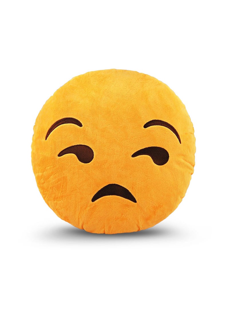 Emoji Round Cushion Pillow Yellow