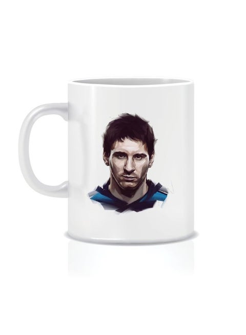 Messi Face Mug White