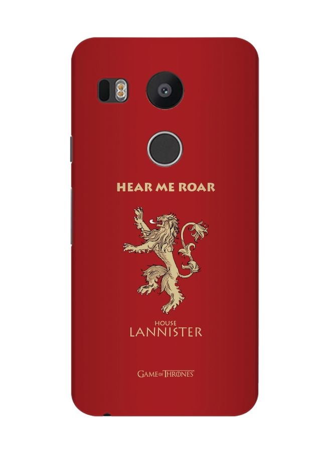 Stylizedd Slim Snap Case Cover Matte Finish for Google Nexus 5X GOT House Lannister - Image 1