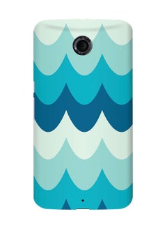 Slim Snap Case Cover Matte Finish for Google Nexus 6 Wavy Waves