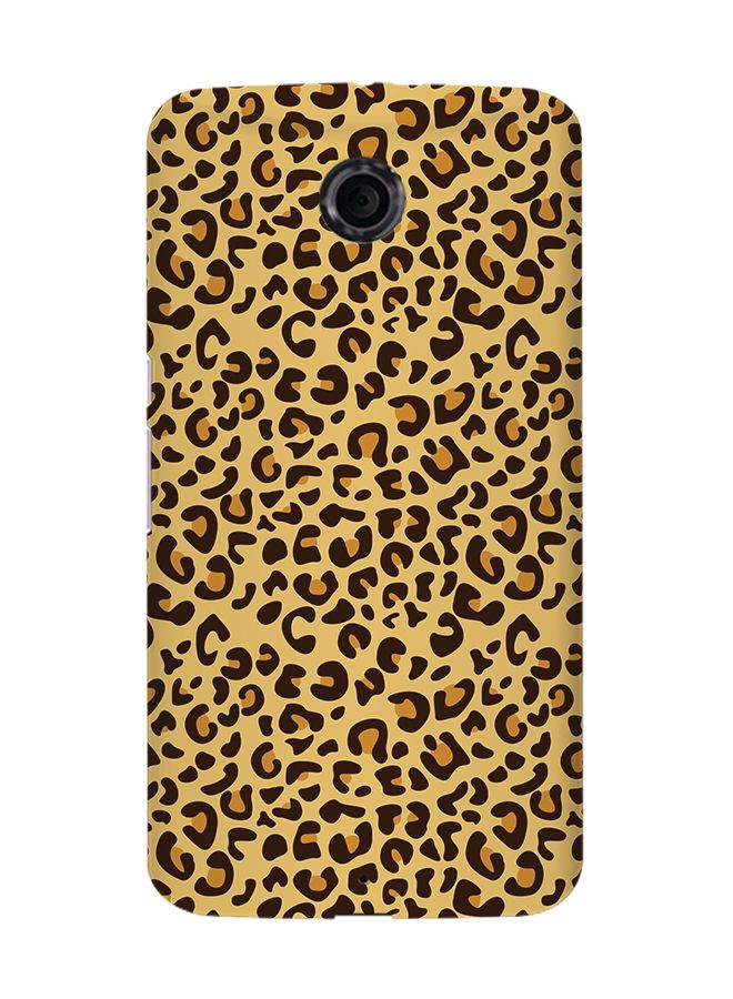 ستايلايزد غطاء محكم رفيع ذو مظهر غير لامع لهاتف جوجل نيكسس 6 جلد النمر - Image 1