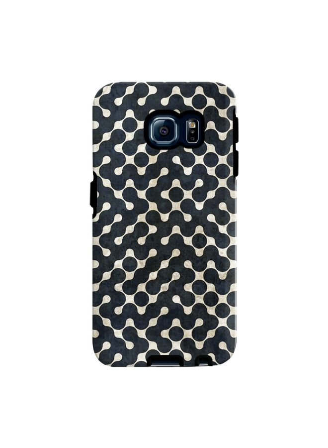 Stylizedd Premium Dual Layer Tough Case Cover Gloss Finish for Samsung Galaxy S6 Edge Connect the dots Black - Image 1