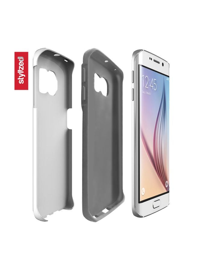 Stylizedd Premium Dual Layer Tough Case Cover Matte Finish for Samsung Galaxy S6 Edge GOT All men must die - Image 2