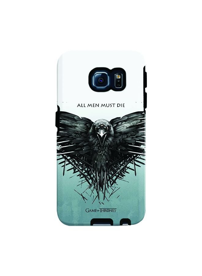 Stylizedd Premium Dual Layer Tough Case Cover Matte Finish for Samsung Galaxy S6 Edge GOT All men must die - Image 1