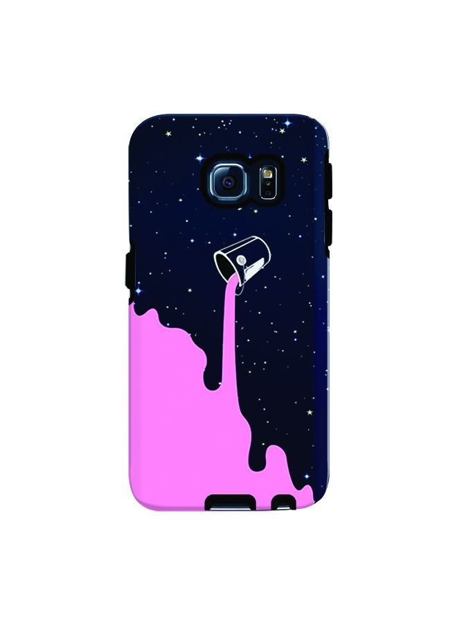 ستايلايزد غطاء متين فاخر ذو مظهر غير لامع بطبقة مزدوجة لهاتف سامسونج جالاكسي S6 إيدج توت درب التبانة - Image 1