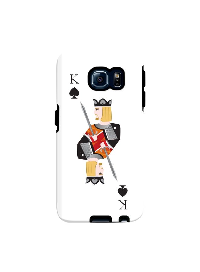 ستايلايزد غطاء متين فاخر ذو مظهر غير لامع بطبقة مزدوجة لهاتف سامسونج جالاكسي S6 إيدج ملك المجارف (الكبة) - Image 1