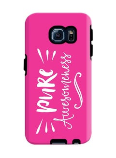 Premium Dual Layer Tough Case Cover Matte Finish for Samsung Galaxy S6 Edge Pure Awesomeness