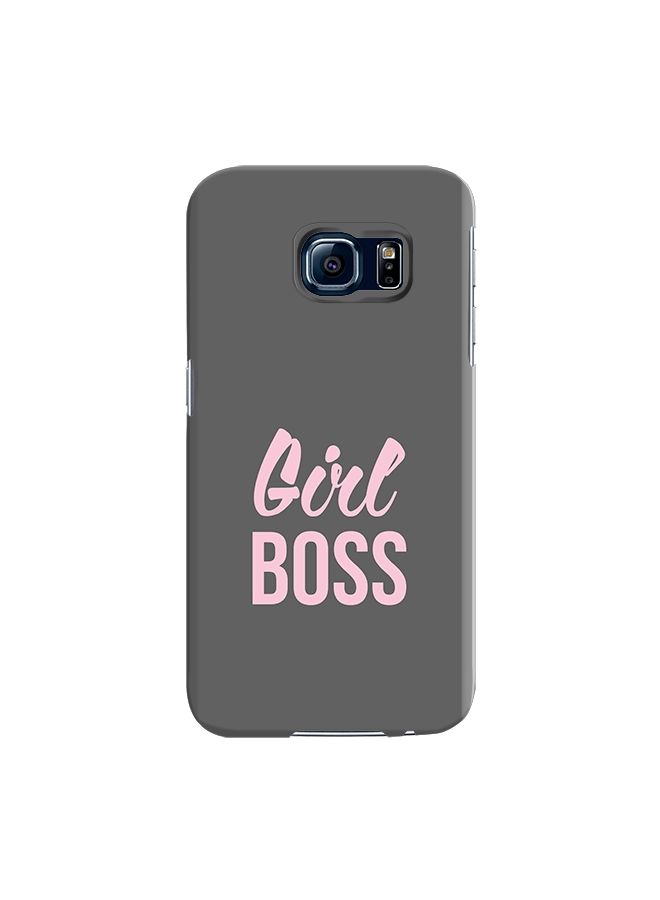 Stylizedd Premium Slim Snap Case Cover Matte Finish for Samsung Galaxy S6 Girl Boss Grey - Image 1