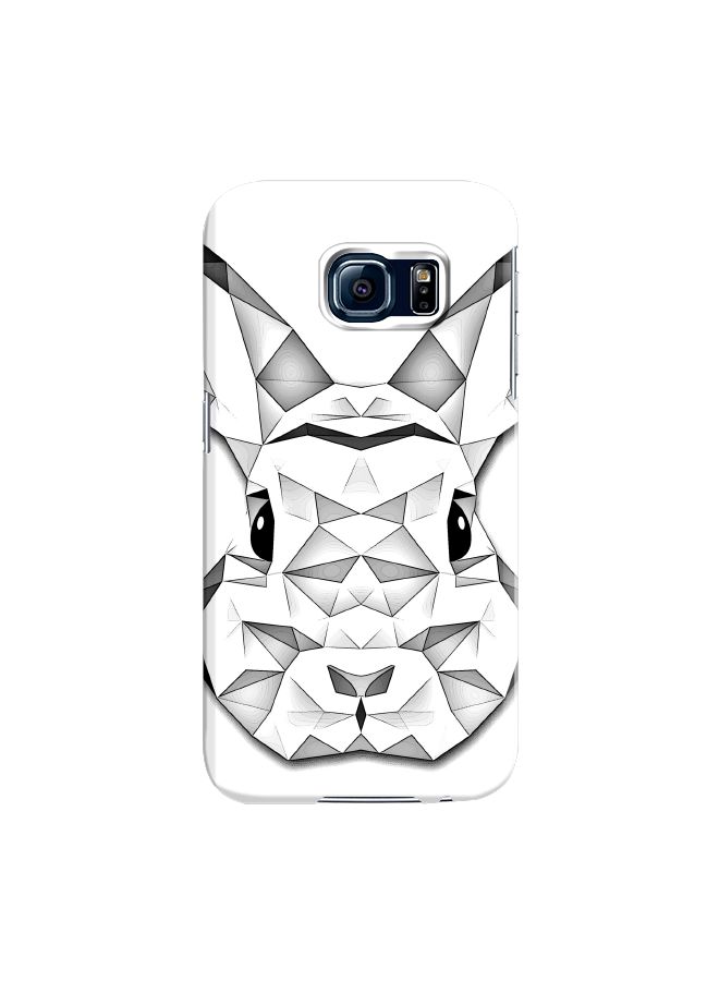 Stylizedd Premium Slim Snap Case Cover Gloss Finish for Samsung Galaxy S6 White and Grey - Image 1