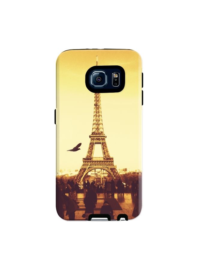 Stylizedd Premium Dual Layer Tough Case Cover Matte Finish for Samsung Galaxy S6 Paris Eiffel Tower - Image 1