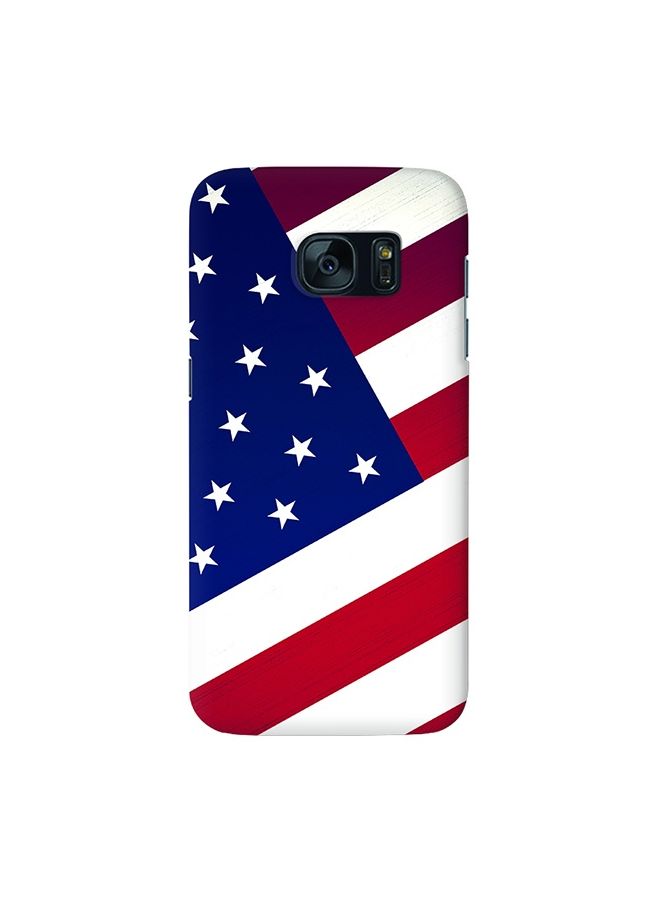 ستايلايزد غطاء محكم فاخر رفيع ذو مظهر غير لامع لهاتف سامسونج جالاكسي S7 إيدج بلس علم الولايات المتحدة - Image 1