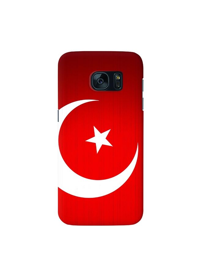 Stylizedd Premium Slim Snap Case Cover Matte Finish for Samsung Galaxy S7 Flag of Turkey - Image 1