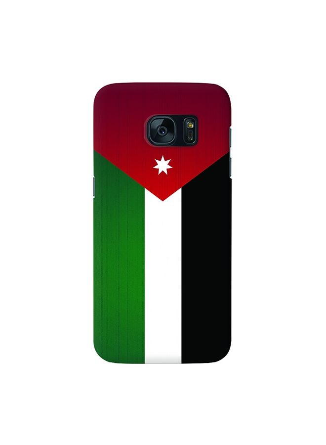 ستايلايزد غطاء محكم فاخر رفيع ذو مظهر غير لامع لهاتف سامسونج جالاكسي S7 إيدج بلس علم الأردن - Image 1