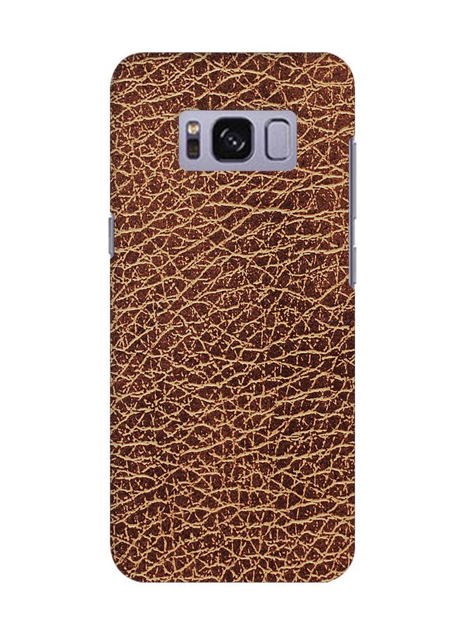 Stylizedd Slim Snap Case Cover Matte Finish for Samsung Galaxy S8 Plus Brown Leather - Image 1